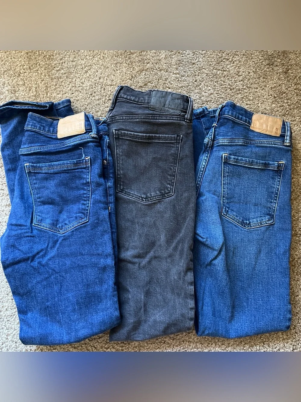 Bundle of 3 Mutual Weave slim fit jeans size 29x34